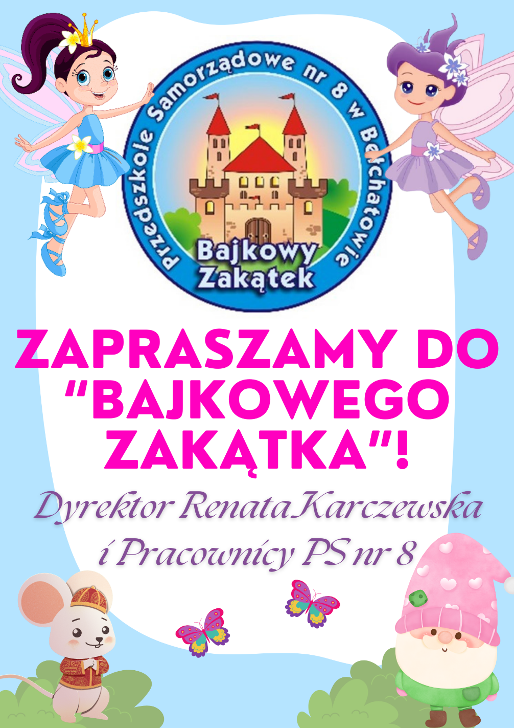 Zaproszenie do "Bajkowego Zakątka" - plakat